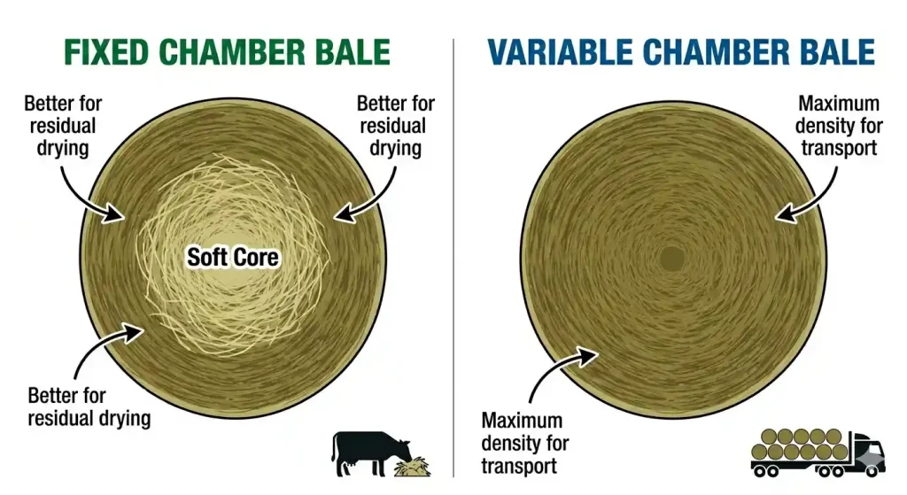 Bale chamber type — fixed vs. variable